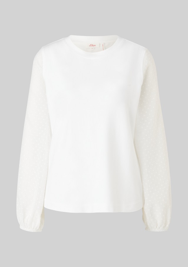 Damen Shirts & Tops | Sweatshirt mit Dobby-Arm - HI38106