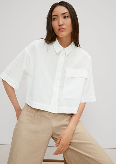 Cropped shirt blouse from comma