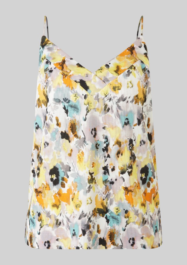 Damen Shirts & Tops | Plisseetop mit Allover-Print - NJ74793