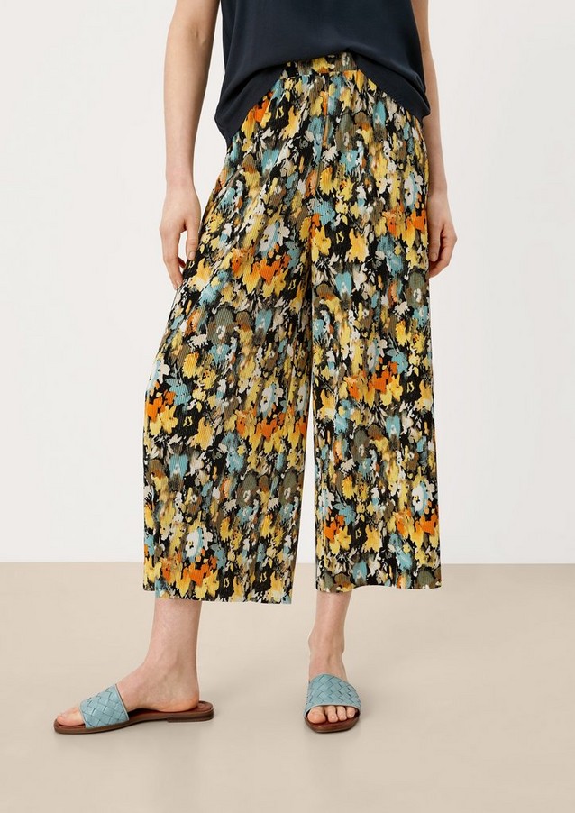 Women Trousers | Culottes with an all-over print - BE37917
