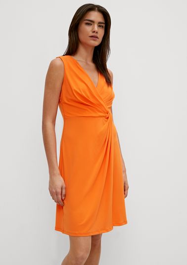 Midi dress with a wrap effect from comma