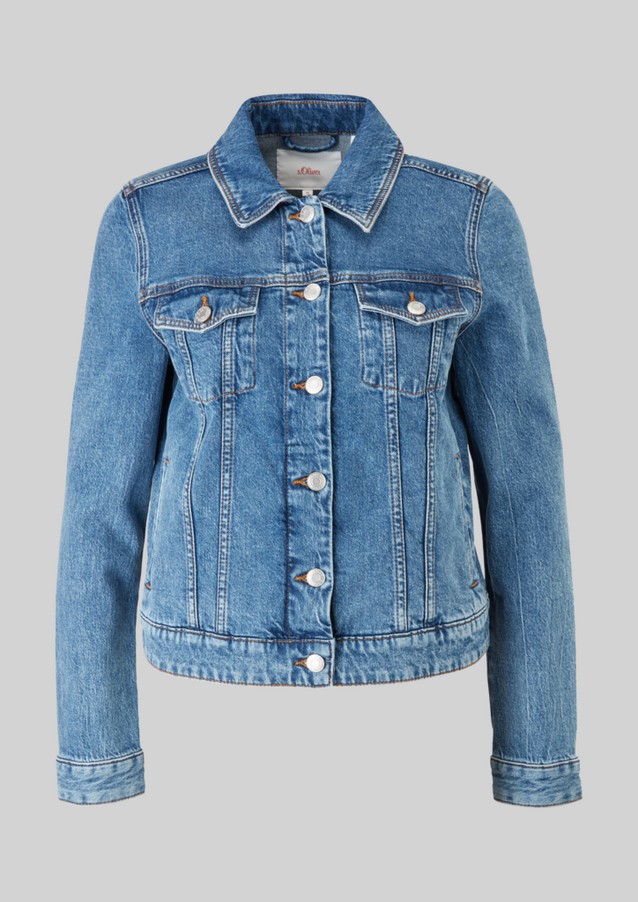 Women Jackets | Denim jacket with turn-down collar - FB46235