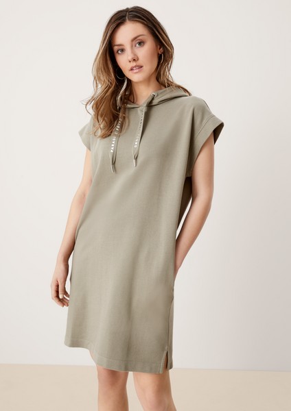 Femmes Robes | Robe en molleton à manches courtes et capuche - GX39228