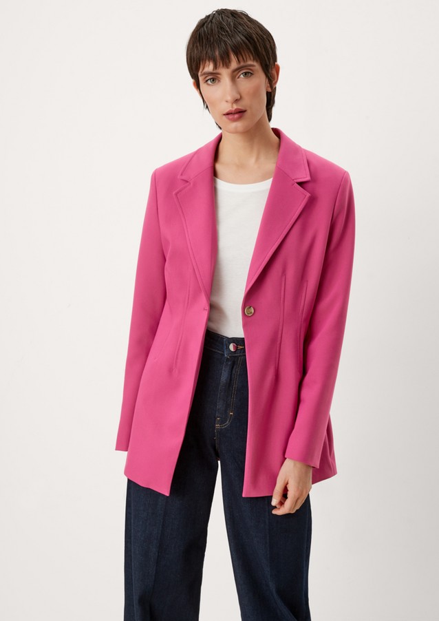 Women Blazers | Fitted blazer in a solid colour - BA63922