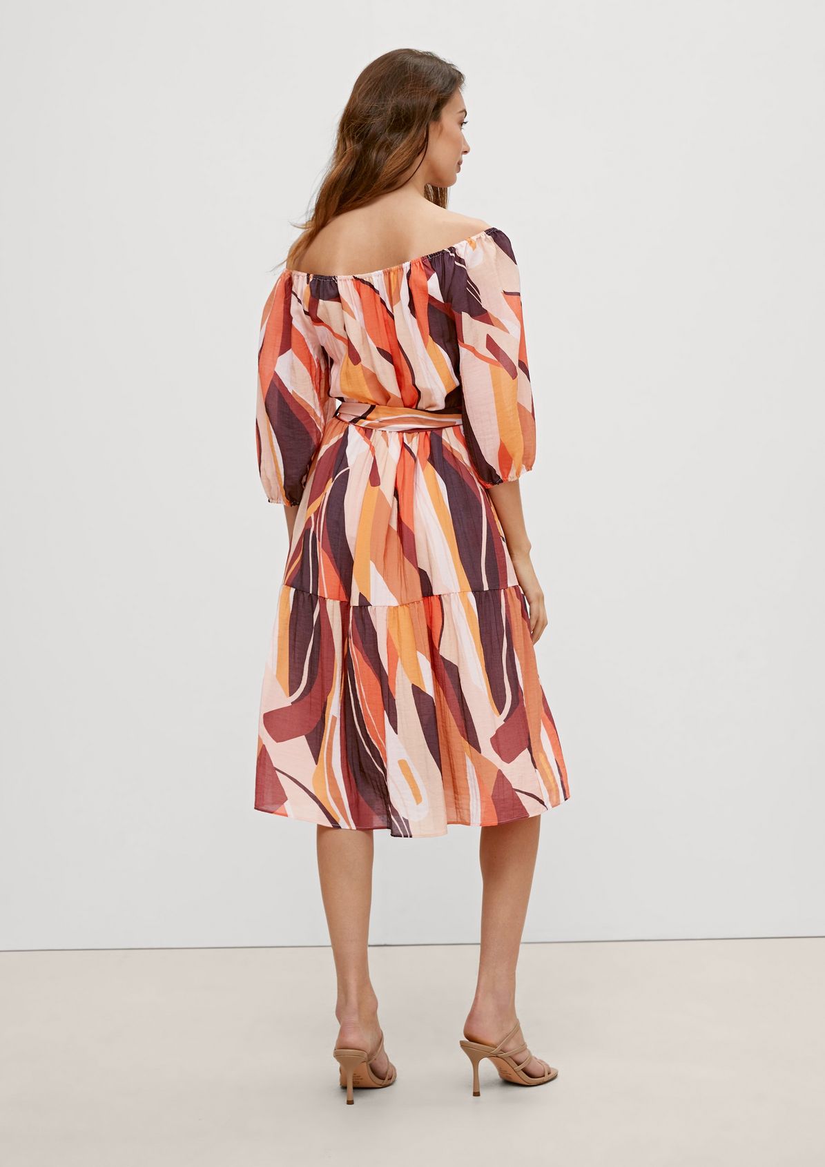 Tiered dress with an all-over pattern from comma
