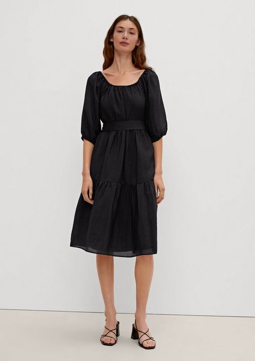 Tiered dress with an all-over pattern from comma