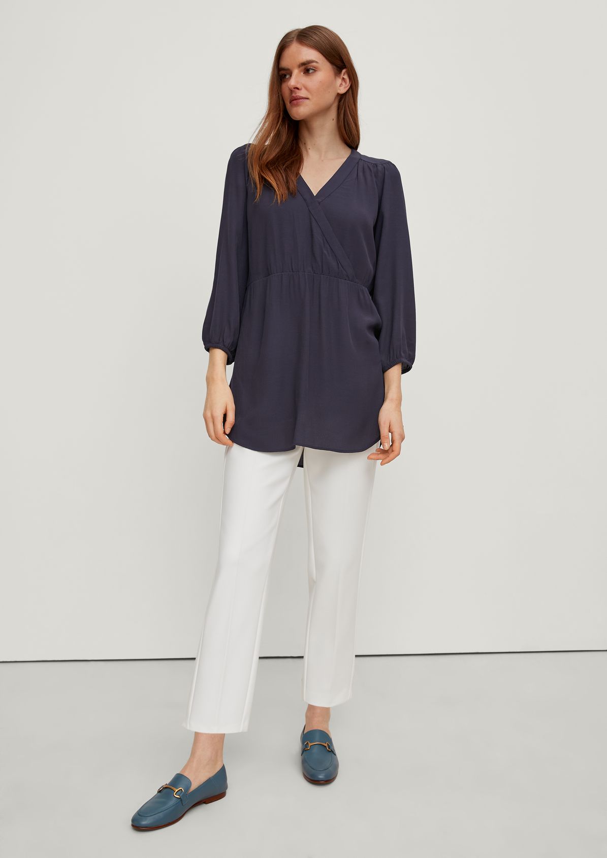 Long wrap blouse from comma