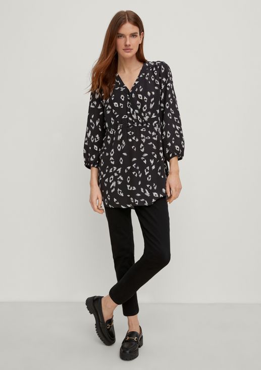 Long wrap blouse from comma