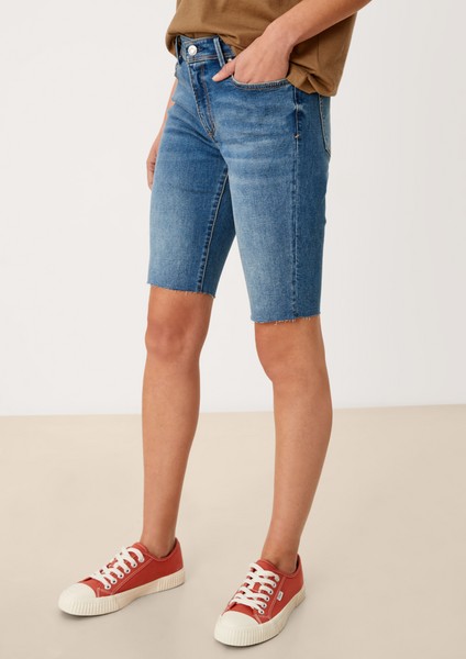 Femmes Jeans | Slim : bermuda en jean aux finitions frangées - VJ92691