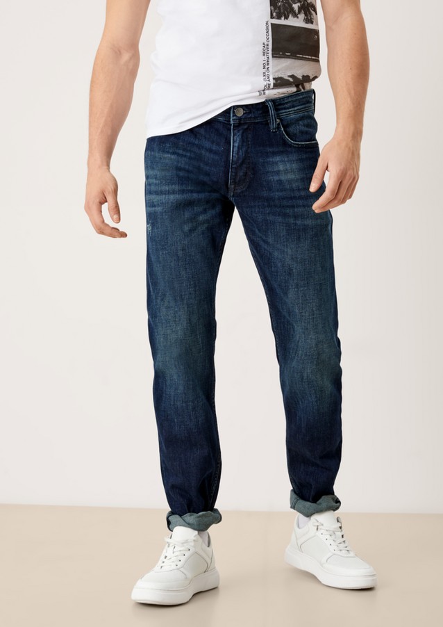 Herren Jeans | Slim: Jeans mit Used-Waschung - YW46477