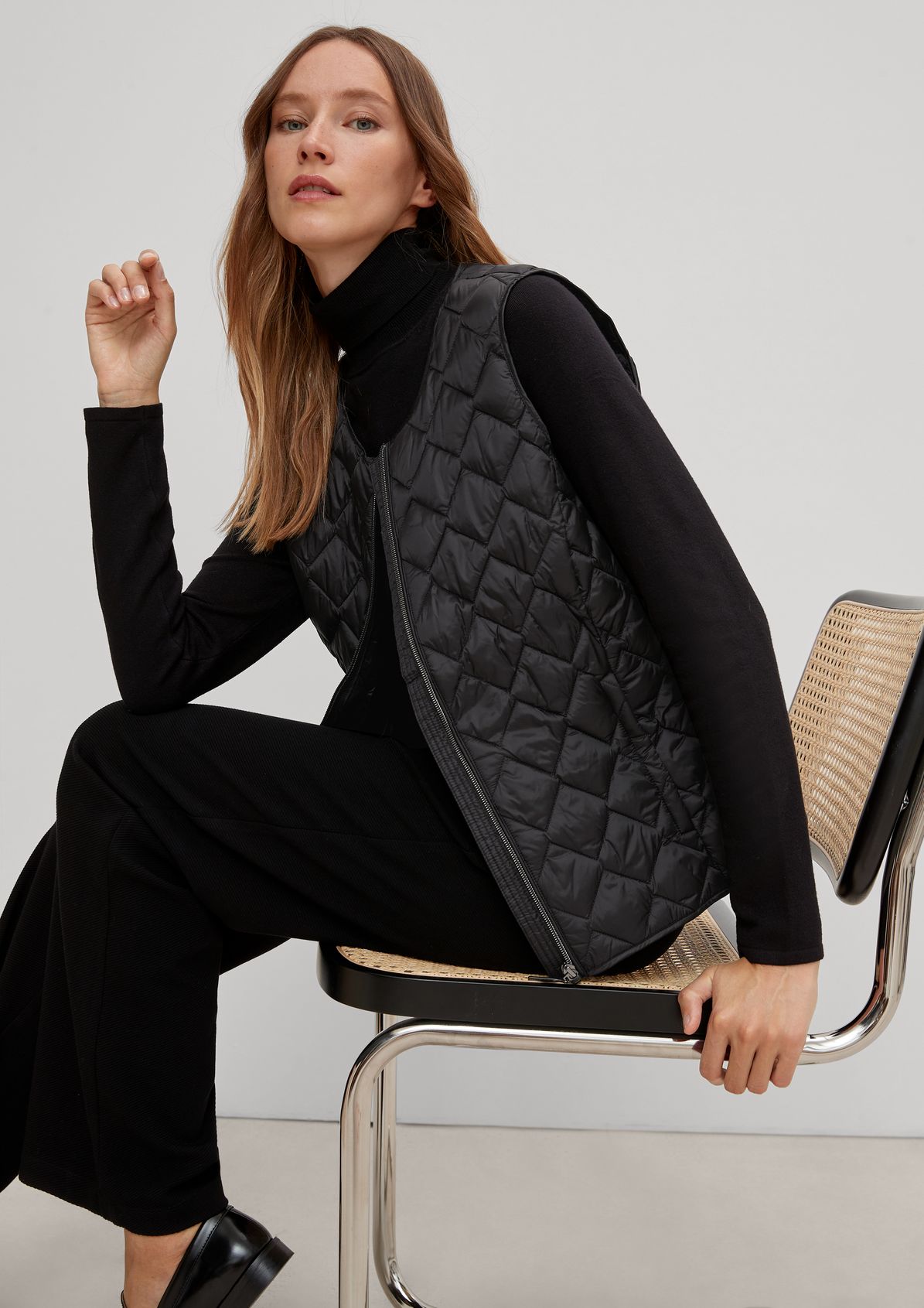 Body warmer with quilted diamond pattern from comma