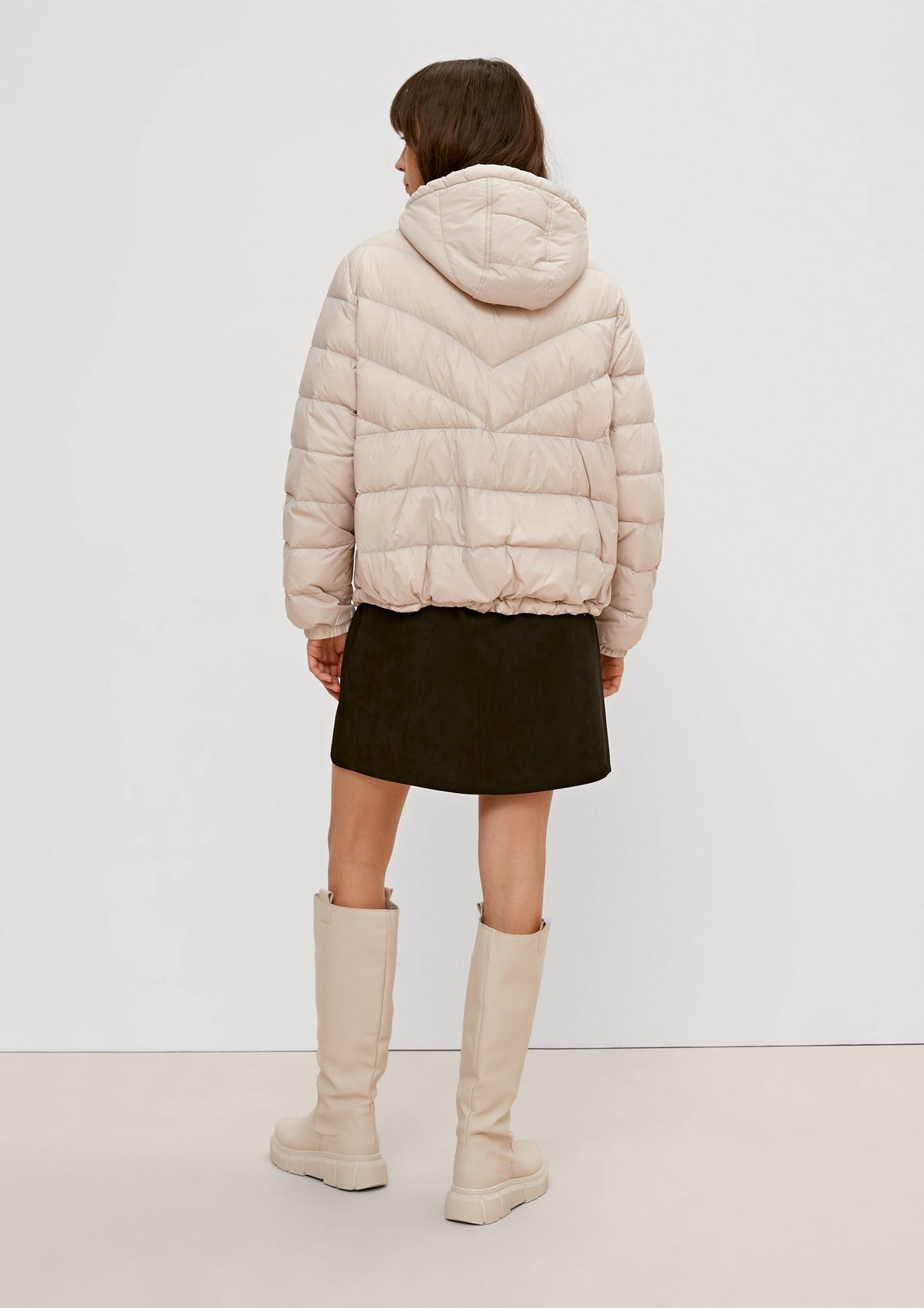 Down jacket with a hood from comma