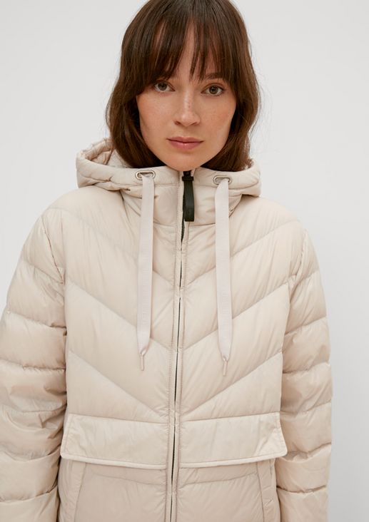 Down jacket with a hood from comma