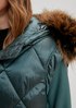 Quilted body warmer with faux fur trim from comma