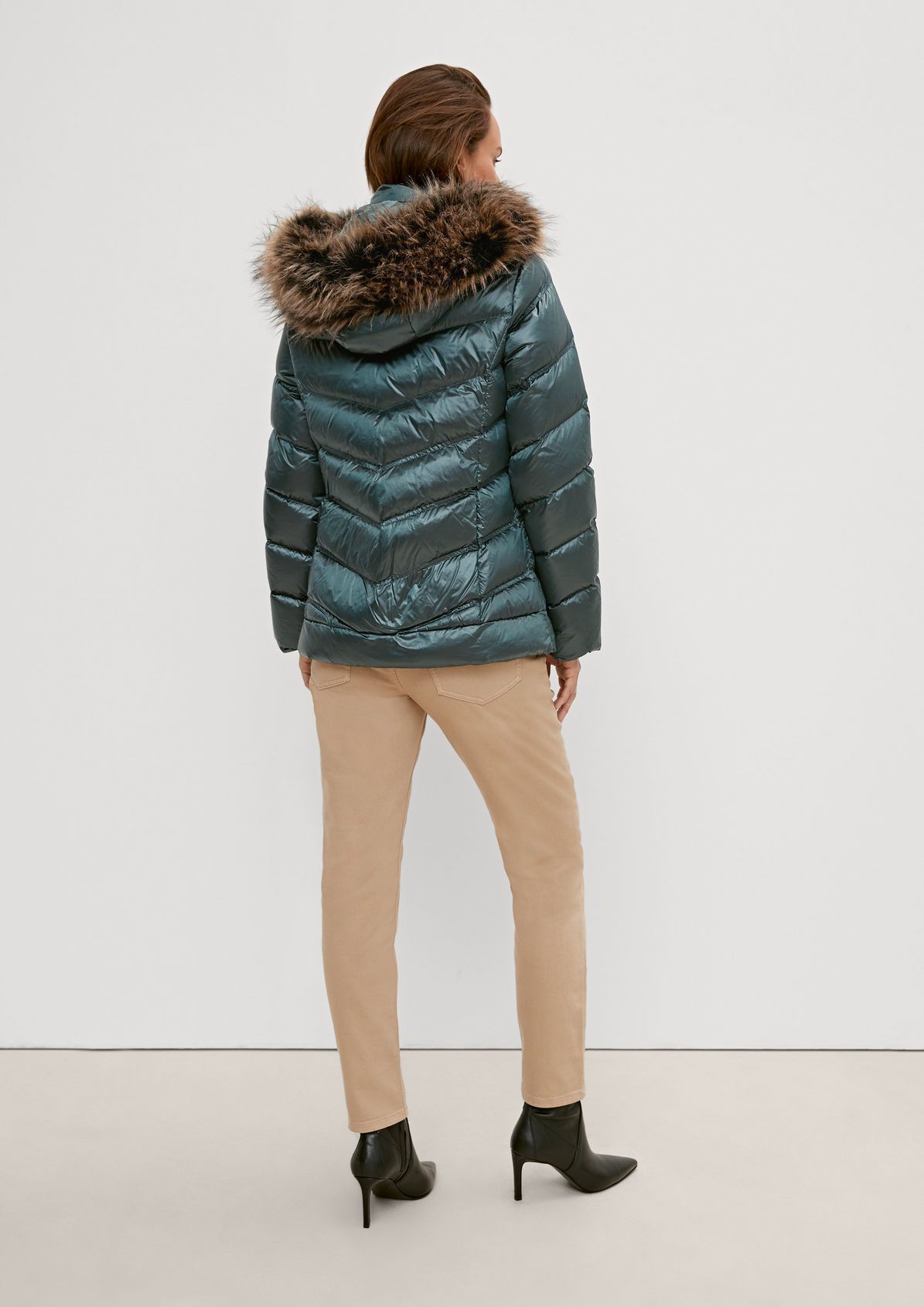 Quilted jacket with a hood from comma