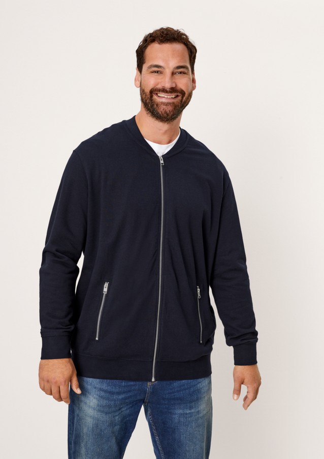Men Big Sizes | Sweatshirt bomber jacket - MJ19657