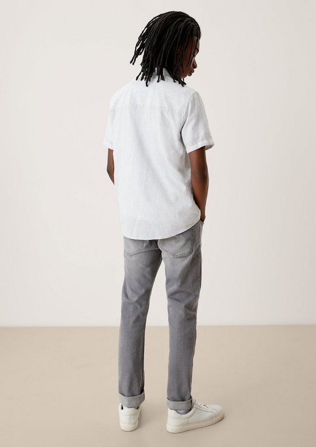 Hommes Chemises | Extra Slim: Hemd aus Leinenmix - OB68081