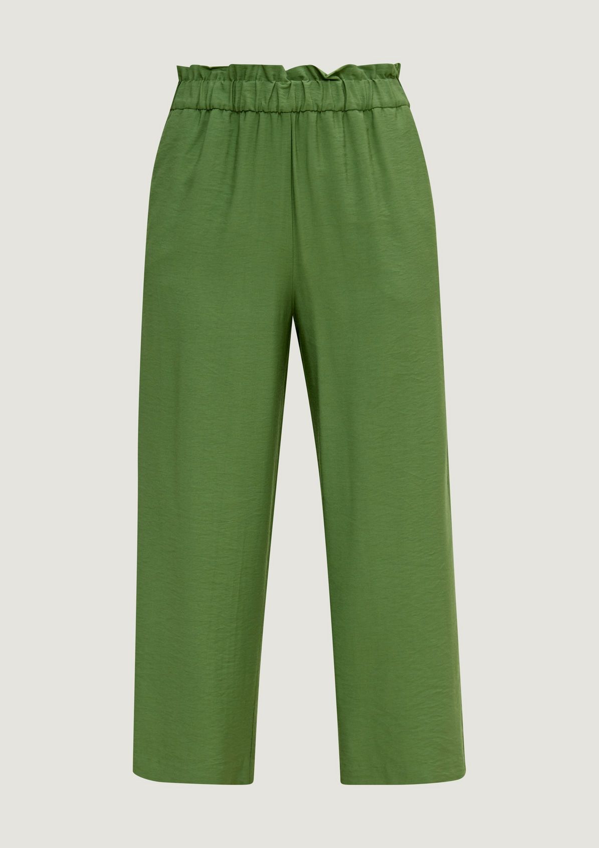 Regular fit: 3/4-trousers with a frilled waistband from comma