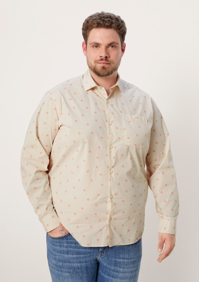 Men Big Sizes | Regular: shirt with a minimalist print - SK10110