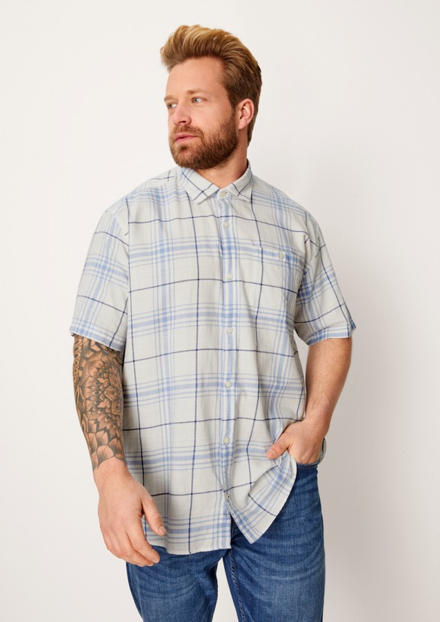 Hommes Big Sizes | Chemise à manches courtes en twill de coton - QU87909