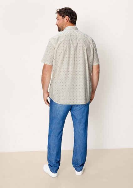 Men Big Sizes | Short sleeve shirt with a minimalist print - RL11855