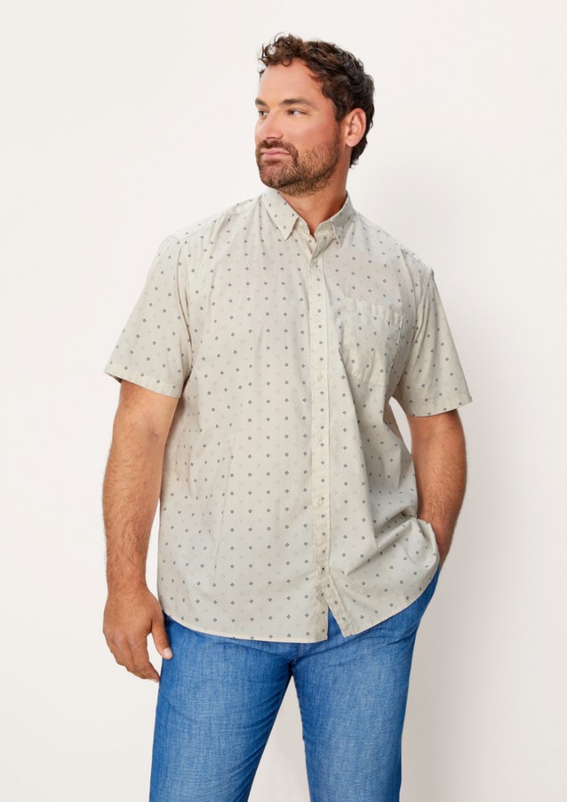 Hommes Big Sizes | Chemise à manches courtes à imprimé minimaliste - PT28408