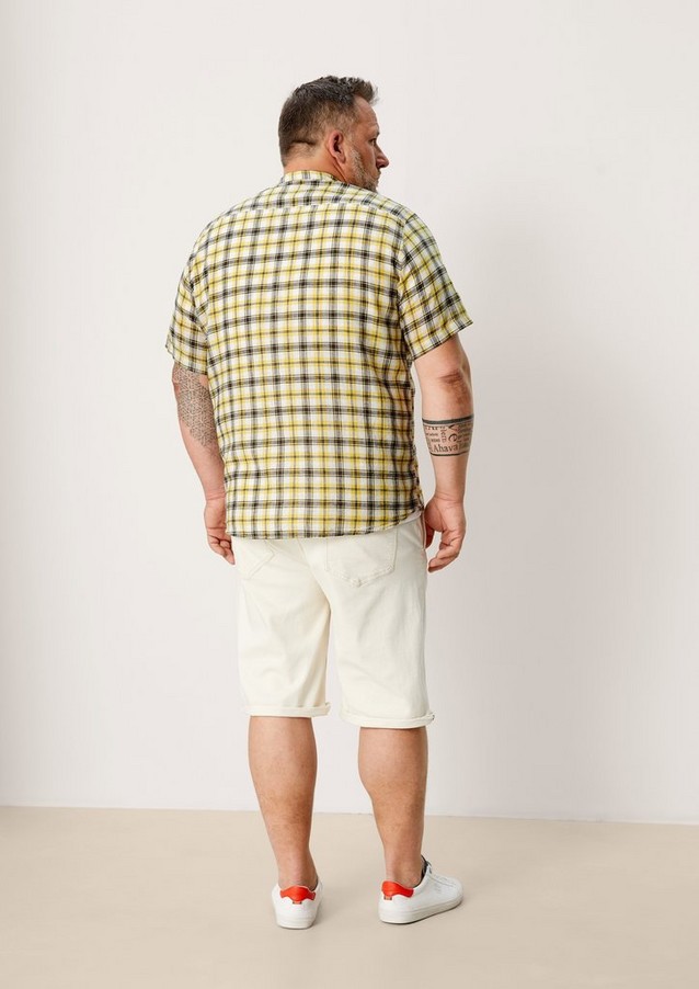 Hommes Big Sizes | Regular : chemise à carreaux en lin mélangé - IO46676