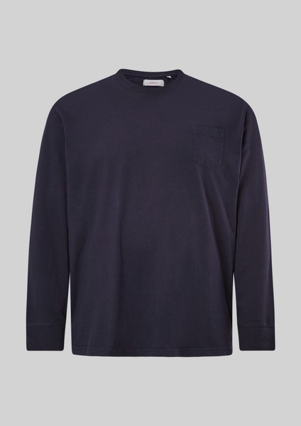 Men Big Sizes | Long sleeve top with a breast pocket - HE35268