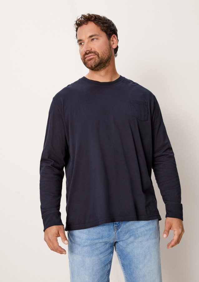 Hommes Big Sizes | T-shirt à manches longues muni d'une poche-poitrine - MW39435