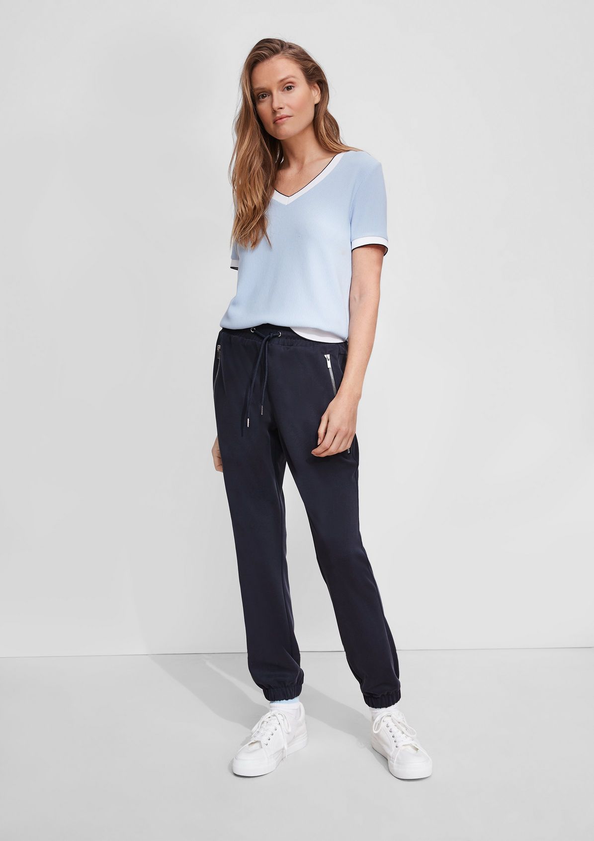 Regular: 7/8-length tracksuit bottoms from comma