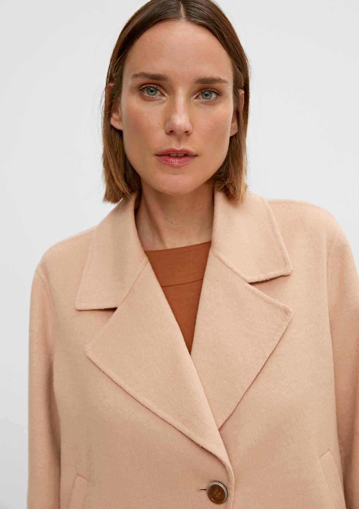 Wool blend jacket with lapel collar from comma