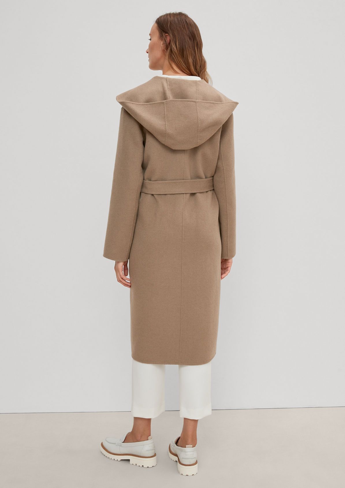 Wool blend coat with a hood from comma