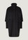 Wool coat with wide ribbed knit cuffs from comma
