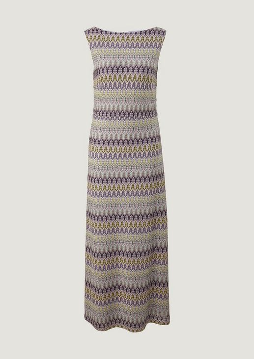 Maxi dress with an artisanal pattern from comma