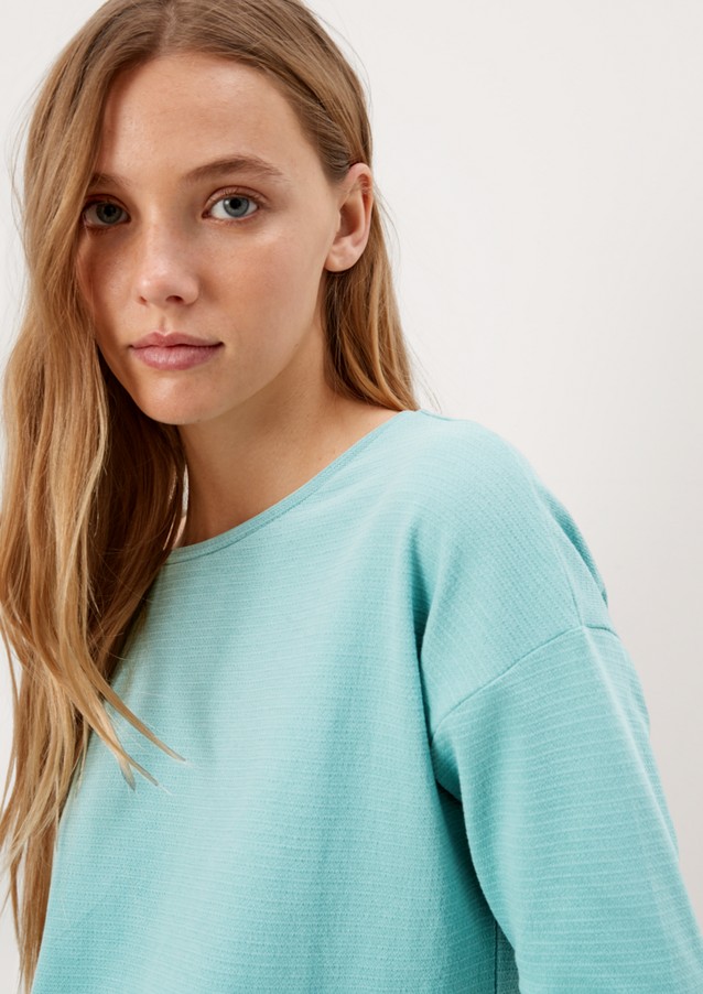 Damen Shirts & Tops | Baumwollshirt mit Strukturmuster - OE57379