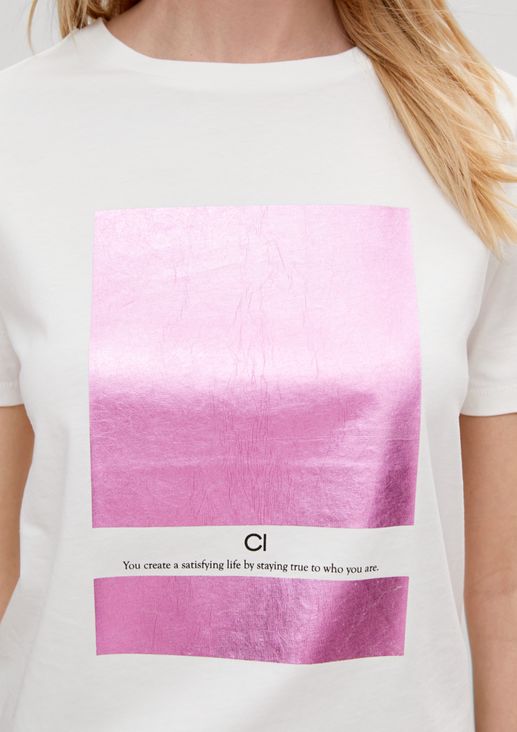 T-shirt animé d’un grand imprimé sur le devant de Comma