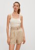 Regular fit: linen shorts with pleated details from comma