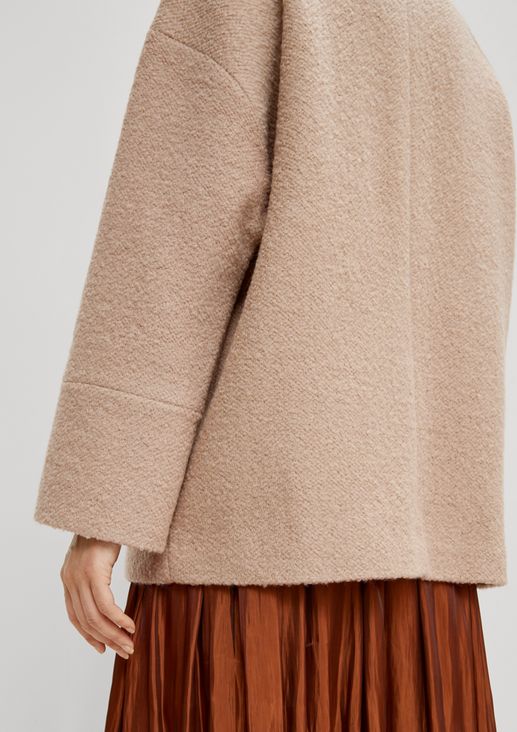Manteau en maille bouclette de laine mélangée de Comma