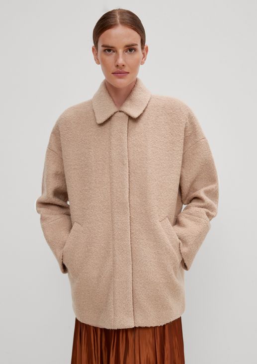 Manteau en maille bouclette de laine mélangée de Comma