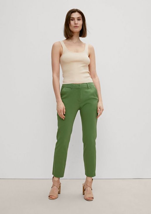 Slim: satin chinos from comma