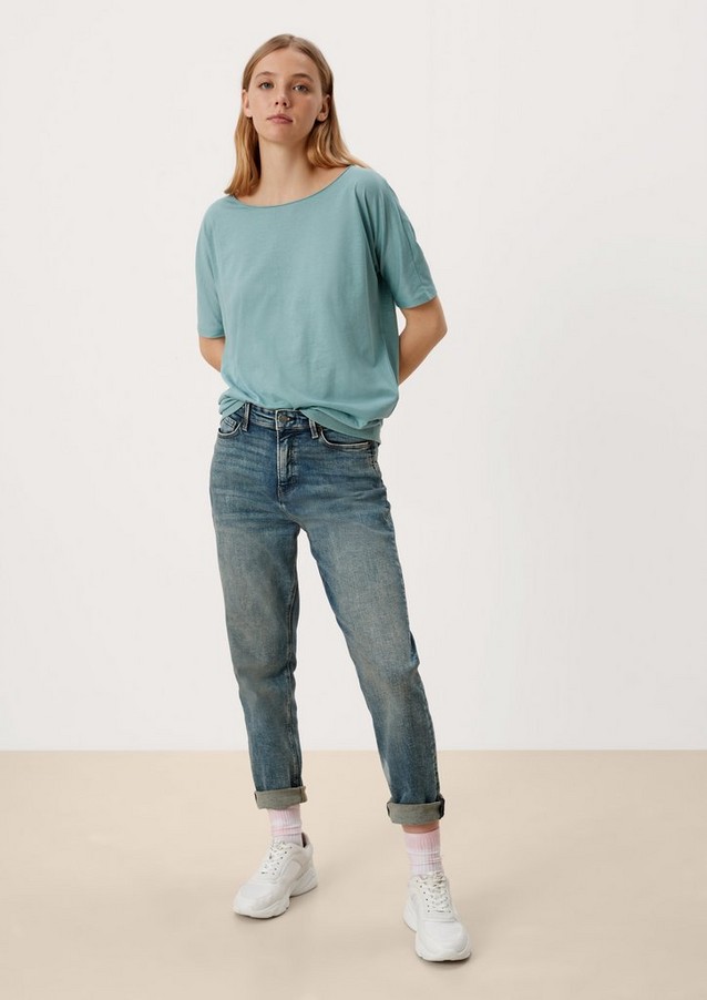 Women Jeans | Regular Fit: mom jeans with garment wash - XB51614