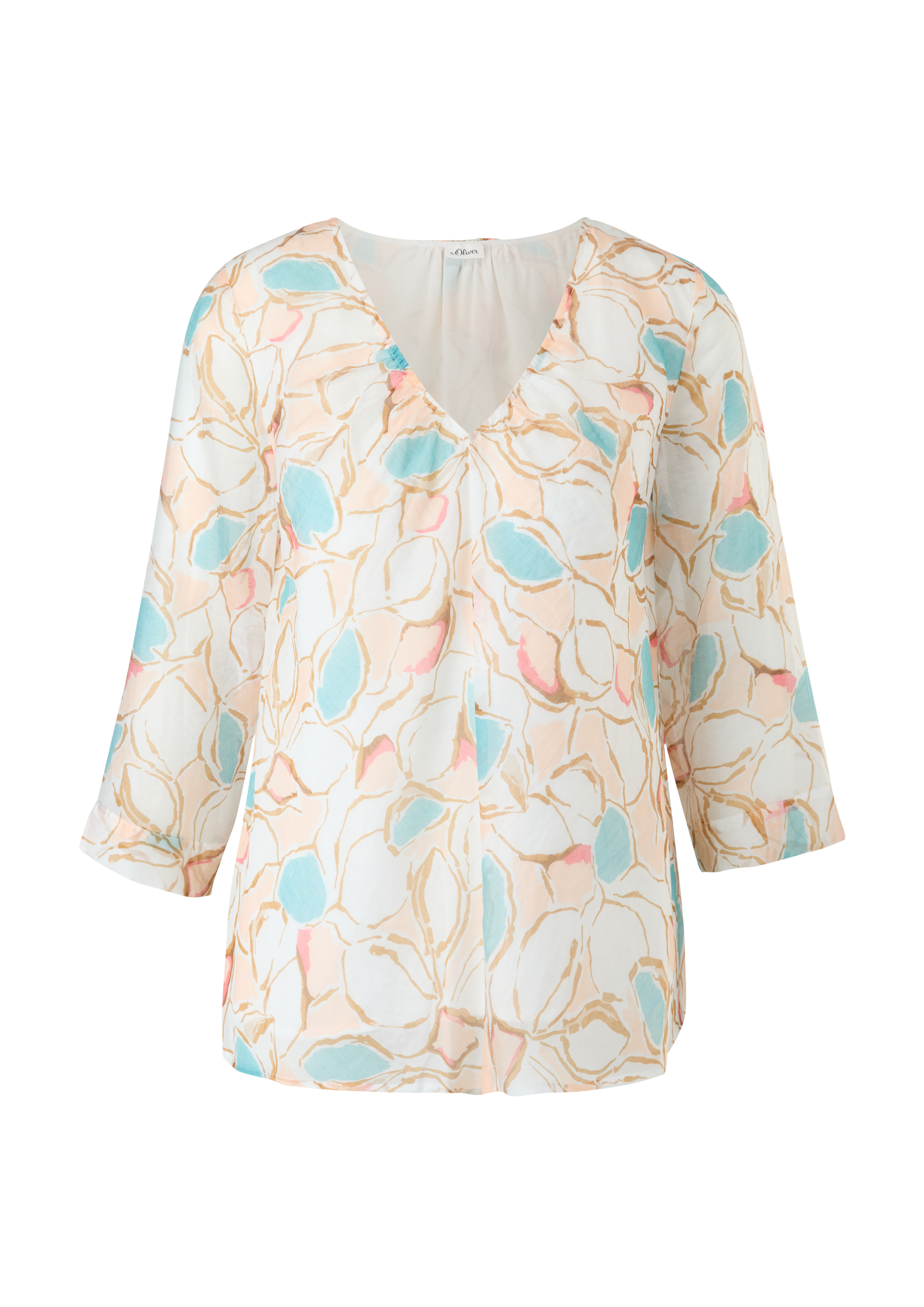 Blouse with 3/4-length sleeves