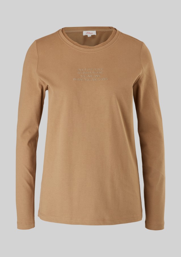 Damen Shirts & Tops | Langarmshirt mit Schriftzug - LY59015