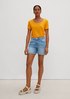 Regular fit: denim shorts with vintage details from comma
