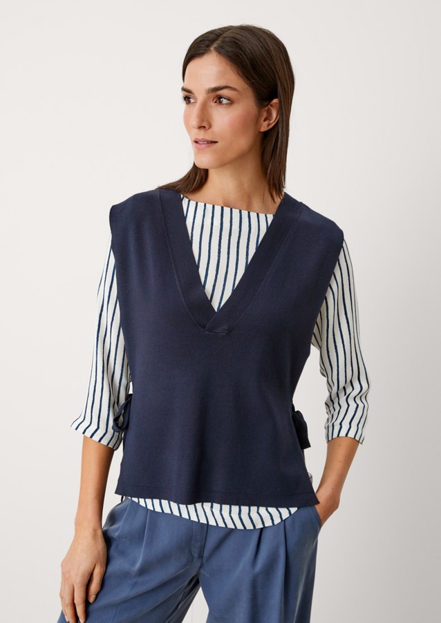 Damen Pullover & Sweatshirts | Slipover mit Bindedetail - XW61513