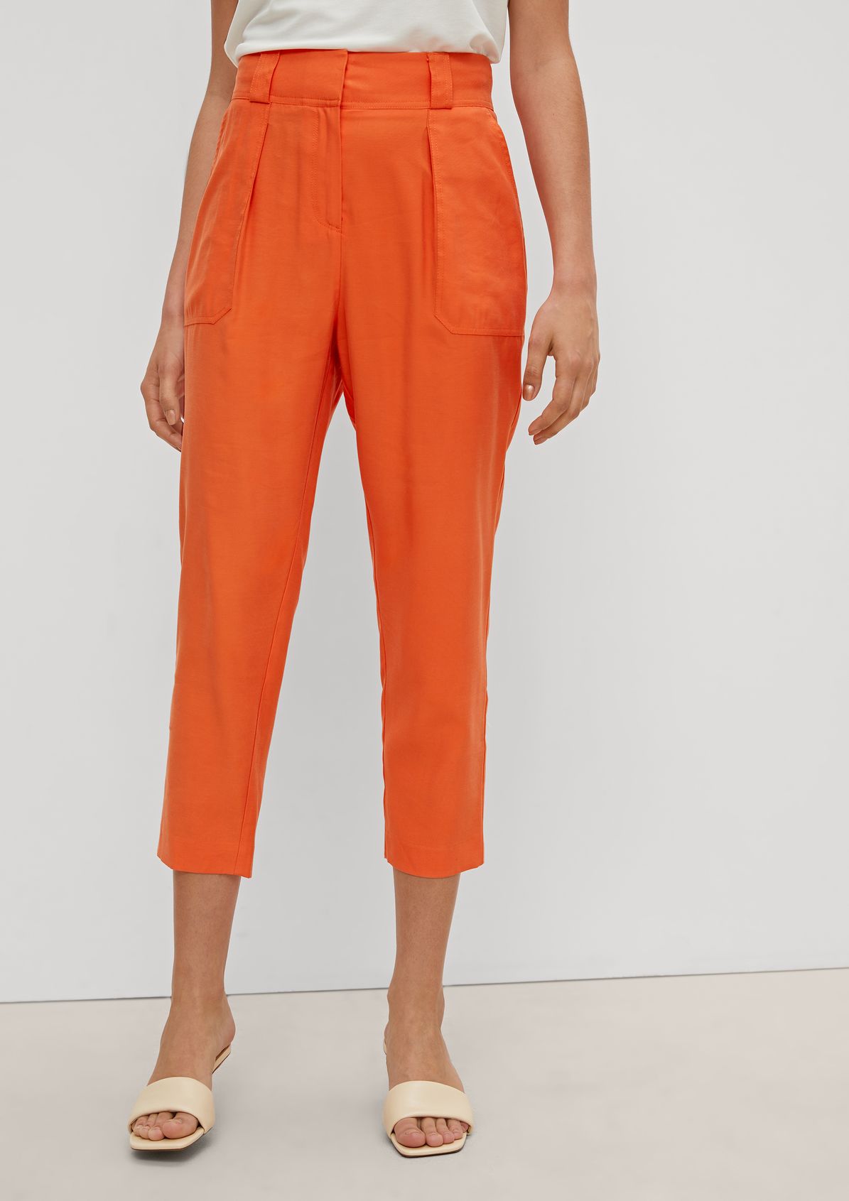 Regular fit: trousers with patch pockets from comma
