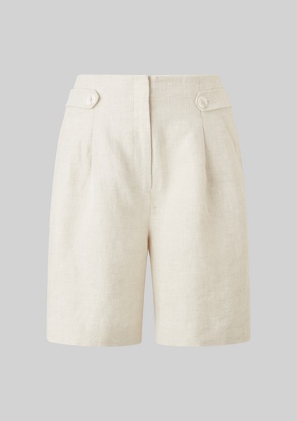 Femmes Pantalons | Regular : bermuda en lin non teint - XT23591