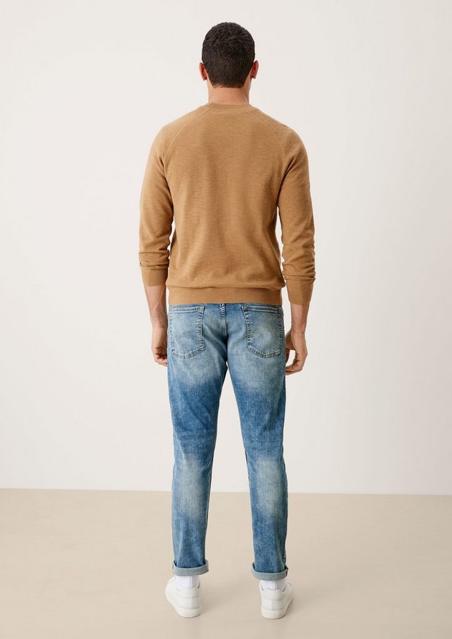 Men Jeans | Slim: denim jeans with garment wash - GL23152
