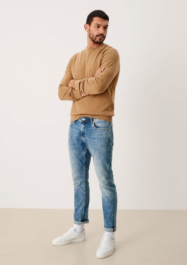 Men Jeans | Slim: denim jeans with garment wash - GL23152