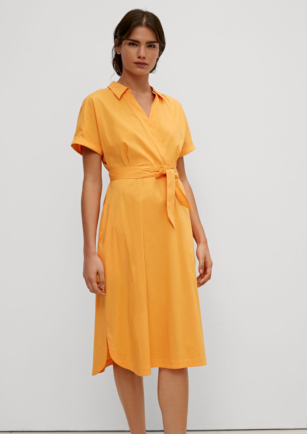 Midi dress with a tie-around belt from comma